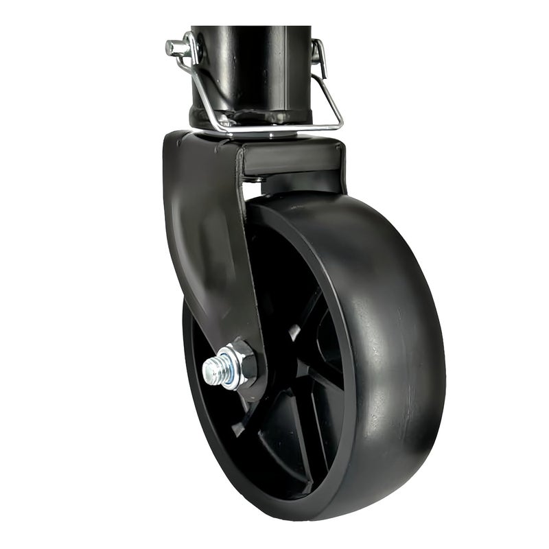 rockane Black 6'' Black Trailer Jack Swivel Caster Wheel Replacement, Heavy Duty 1200lbs Capacity with Pin for Soft Ground Roll, Fits Any Boat Hitch Camper RV- Black - Image 1